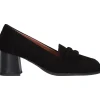 Mocassino tacco largo Confort da donna nero