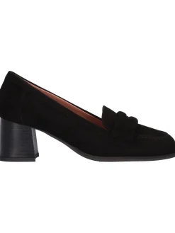 Mocassino tacco largo Confort da donna nero