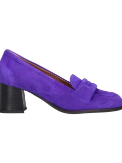 Mocassino tacco largo Confort da donna viola