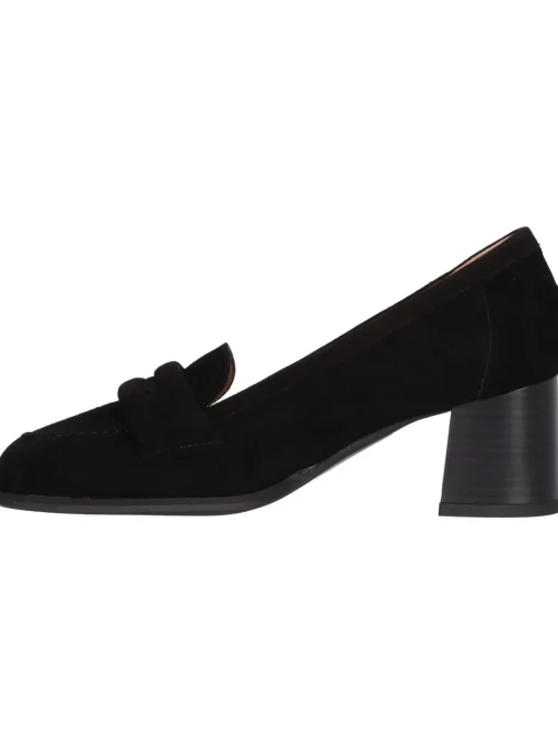 Mocassino tacco largo Confort da donna nero