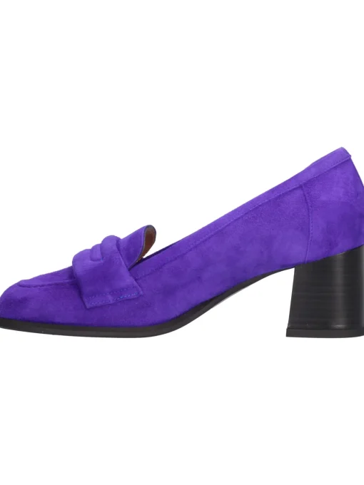 Mocassino tacco largo Confort da donna viola
