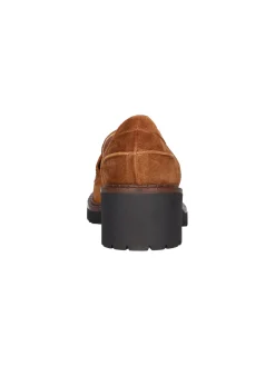 Mocassino tacco largo Confort da donna cuoio