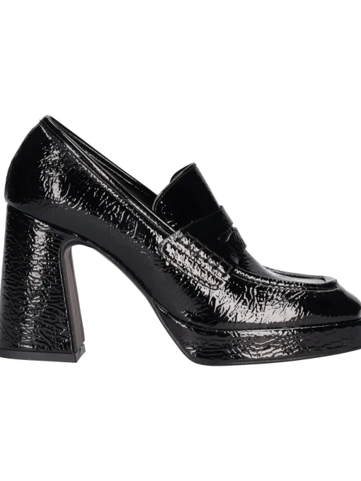 Mocassino tacco largo Liviana da donna nero