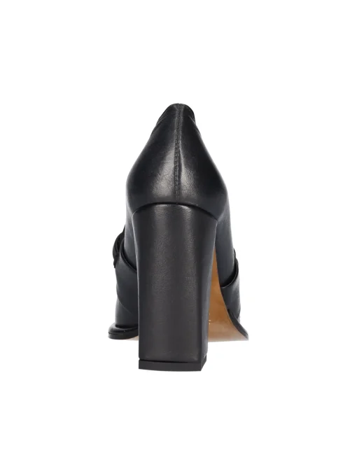 Mocassino tacco largo Liviana da donna nero