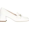 Mocassino tacco largo Nero Giardini da donna bianco