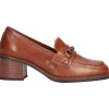 Mocassino tacco largo Nero Giardini da donna cuoio