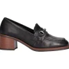 Mocassino tacco largo Nero Giardini da donna nera