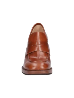 Mocassino tacco largo Nero Giardini da donna cuoio