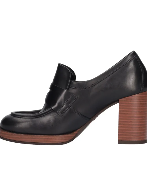 Mocassino tacco largo Nero Giardini da donna nero