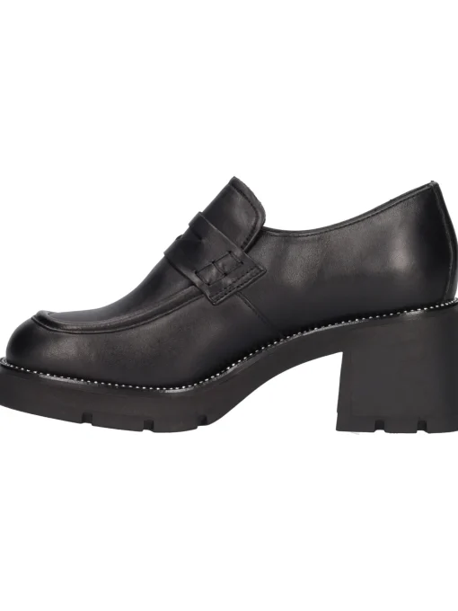 Mocassino tacco largo Nero Giardini da donna nero