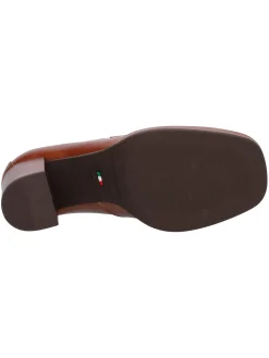 Mocassino tacco largo Nero Giardini da donna cuoio