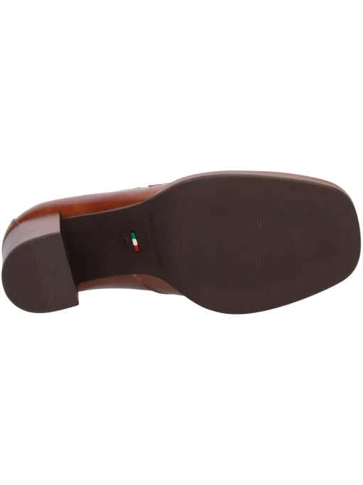 Mocassino tacco largo Nero Giardini da donna cuoio