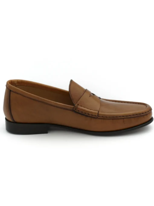 Mocassino uomo Mercanti Fiorentini in pelle color cuoio