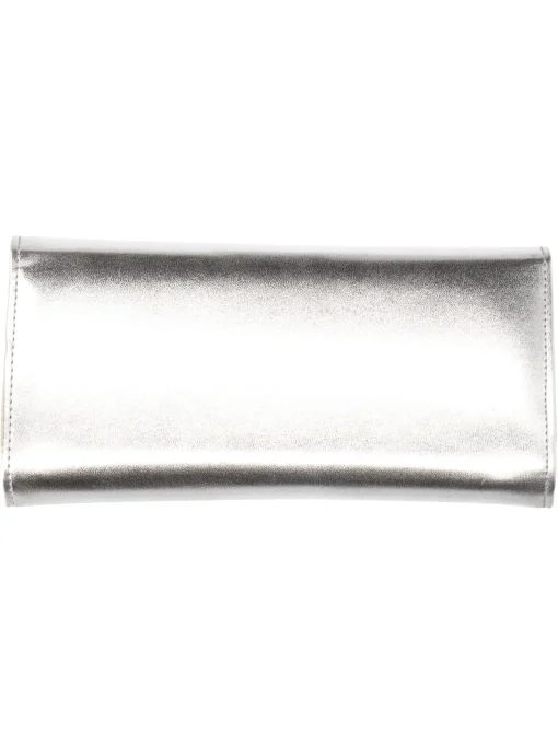 Pochette elegante Albano da donna metallizzata argento