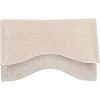 Pochette elegante Melluso da donna platino glitter