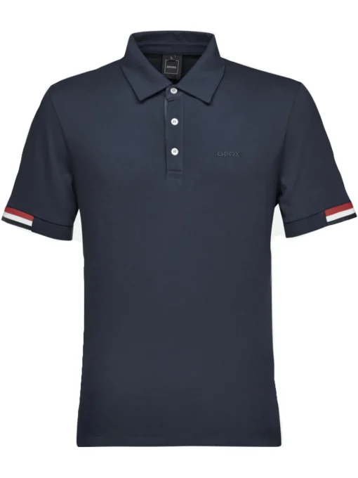Polo a maniche corte Geox Piquet da uomo blu