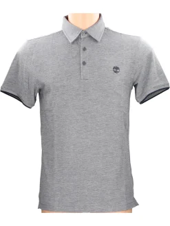 Polo a maniche corte Timberland da uomo blu melange