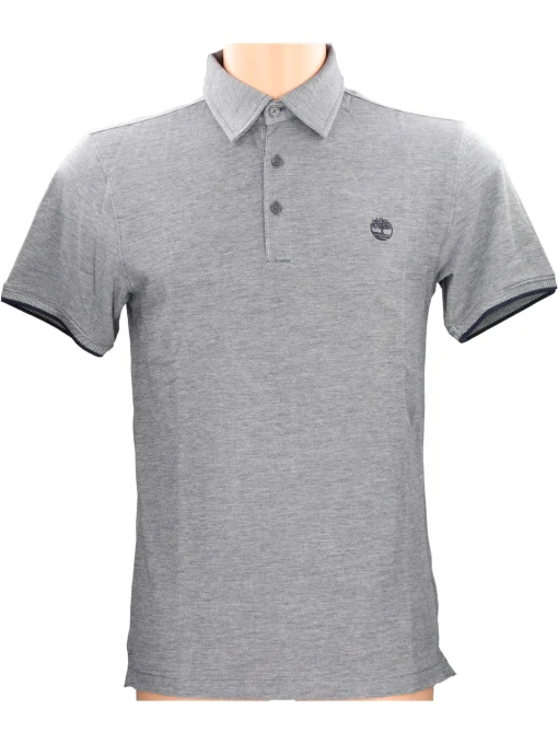 Polo a maniche corte Timberland da uomo blu melange