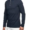 Polo a maniche lunghe Geox Piquet da uomo blu