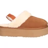 Sabot platform No Panic da donna cuoio