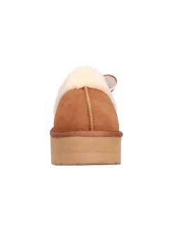 Sabot platform No Panic da donna cuoio