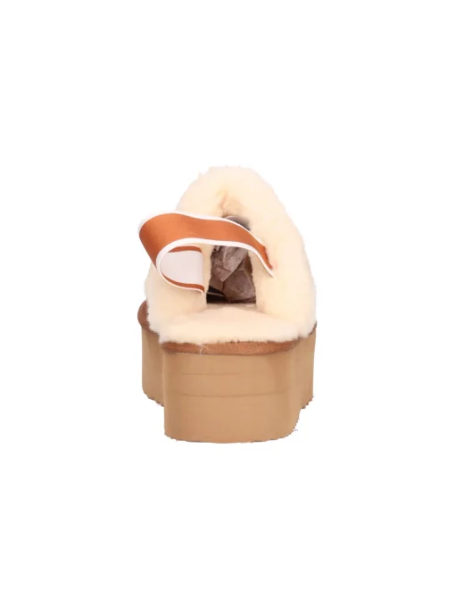 Sabot platform No Panic da donna cuoio