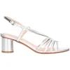 Sandalo con tacco basso Albano da donna argento metal