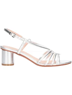 Sandalo con tacco basso Albano da donna argento metal