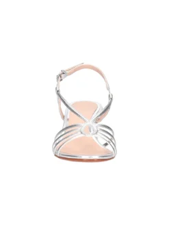 Sandalo con tacco basso Albano da donna argento metal
