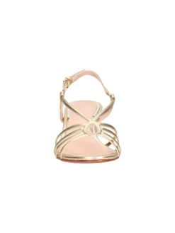 Sandalo con tacco basso Albano da donna platino metal