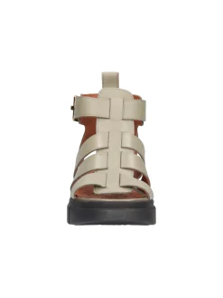 Sandalo con tacco basso Geox Lisbona da donna verde