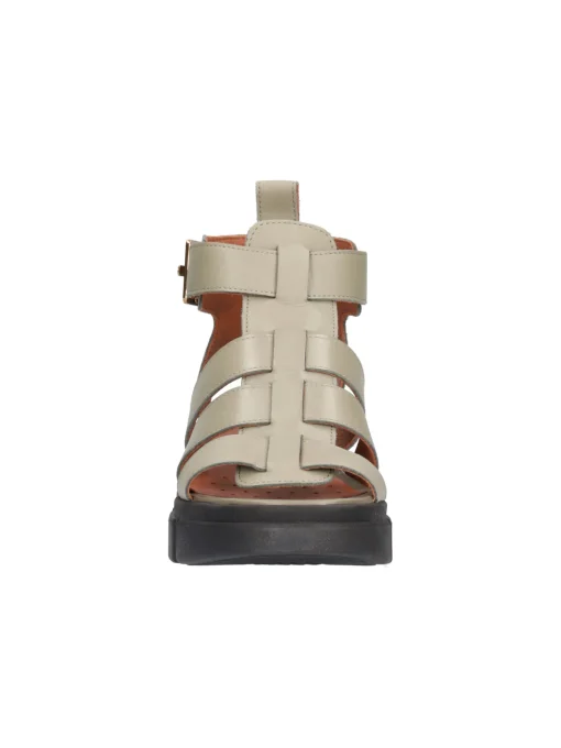 Sandalo con tacco basso Geox Lisbona da donna verde