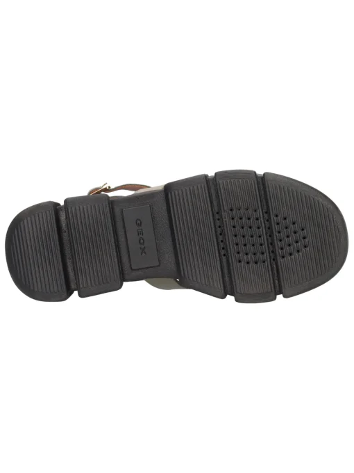 Sandalo con tacco basso Geox Lisbona da donna verde