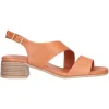 Sandalo con tacco basso Melluso Walk da donna cuoio