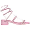 Sandalo con tacco basso Menbur da donna rosa glitter