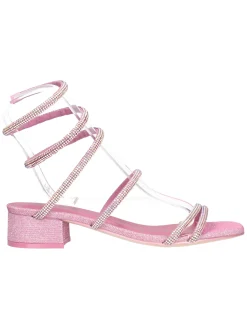 Sandalo con tacco basso Menbur da donna rosa glitter