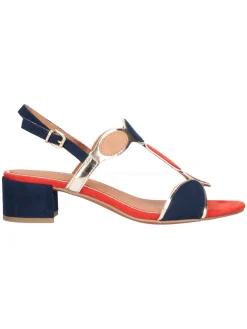Sandalo con tacco basso Marco Tozzi Vegan da donna multicolor