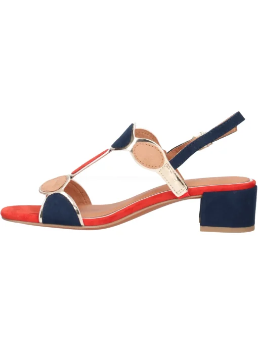 Sandalo con tacco basso Marco Tozzi Vegan da donna multicolor