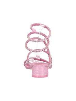 Sandalo con tacco basso Menbur da donna rosa glitter
