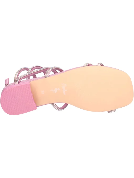 Sandalo con tacco basso Menbur da donna rosa glitter