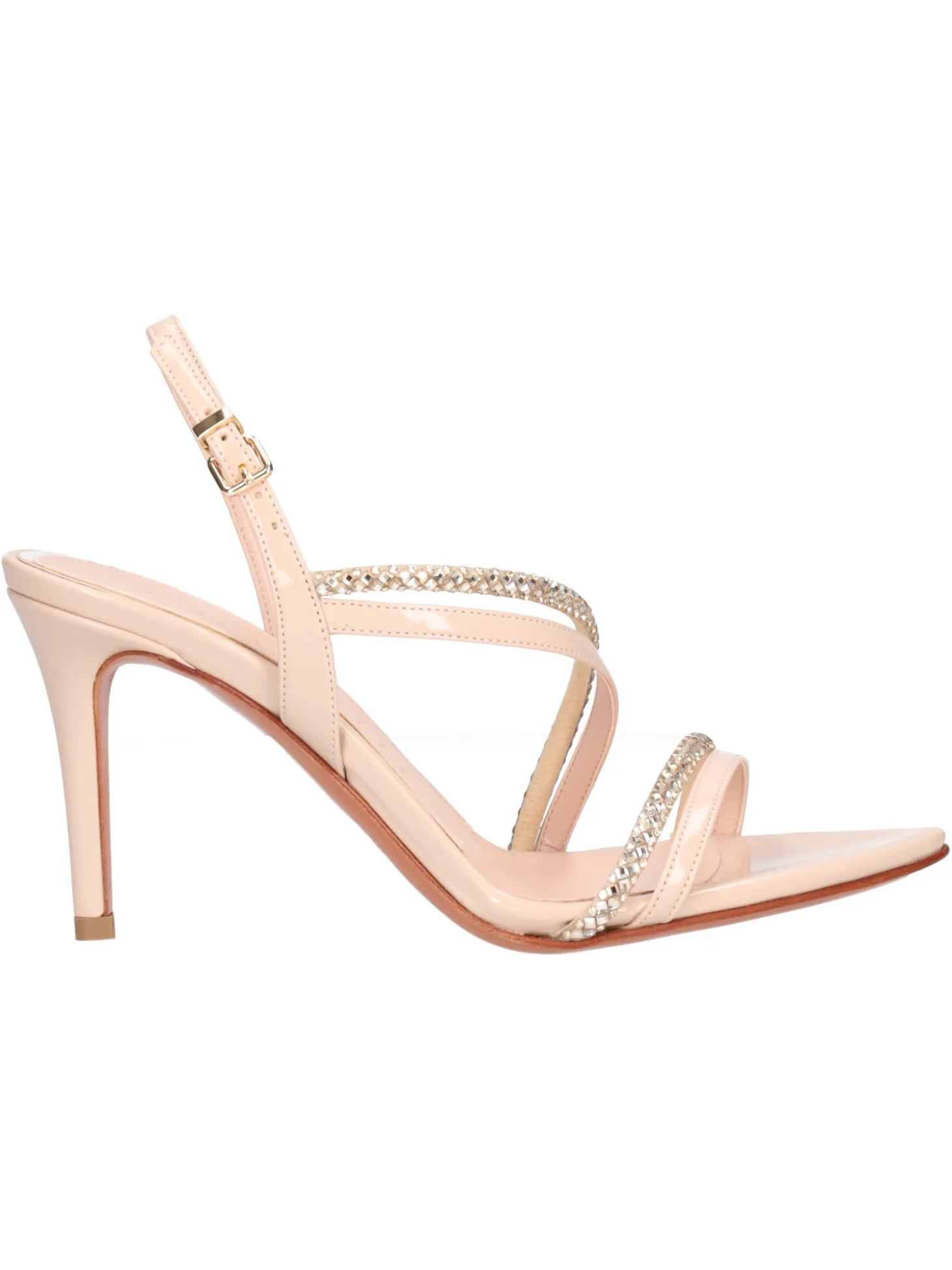 Sandalo con tacco fino Albano da donna nude