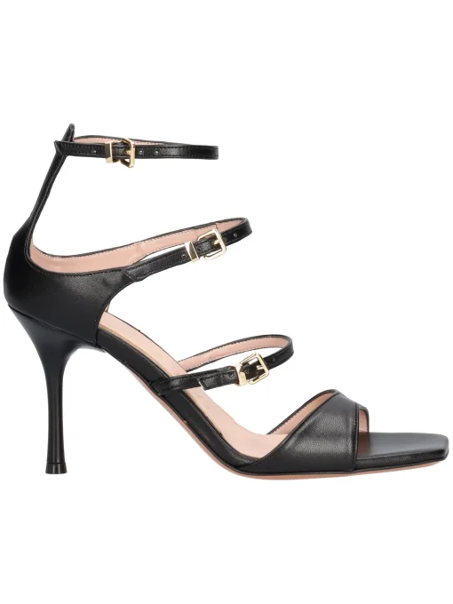 Sandalo con tacco fino Albano da donna nero