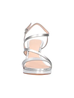 Sandalo con tacco fino Albano da donna argento metal