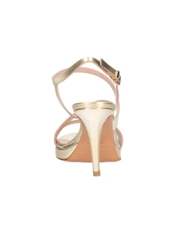 Sandalo con tacco fino Albano da donna platino metal