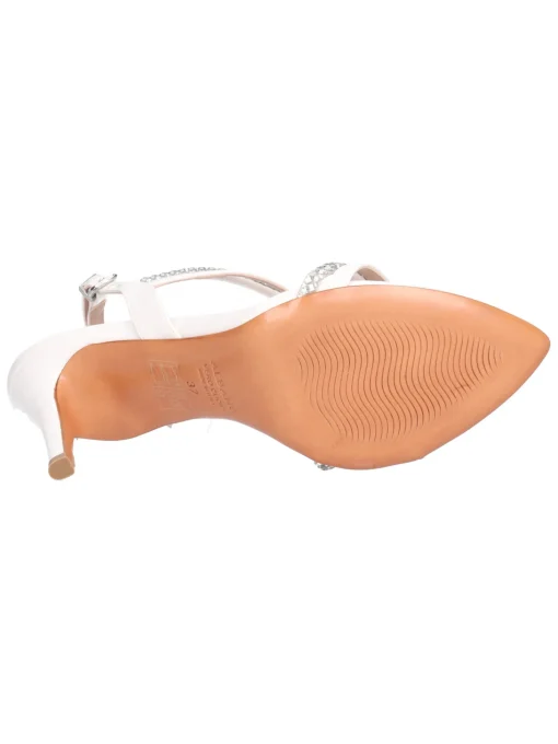 Sandalo con tacco fino Albano da donna bianco