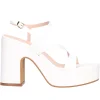 Sandalo con tacco largo Albano da donna bianco