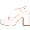 Sandalo con tacco largo Albano da donna bianco
