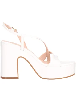 Sandalo con tacco largo Albano da donna bianco