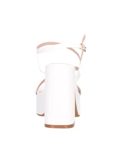 Sandalo con tacco largo Albano da donna bianco