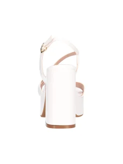 Sandalo con tacco largo Albano da donna bianco